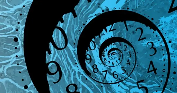 Blue Spiral Clock